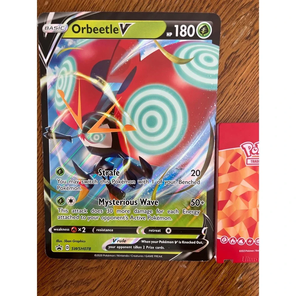 Pokemon Orbeetle V SWSH078 Black Star Promo Jumbo Oversized Card Sword & Shield